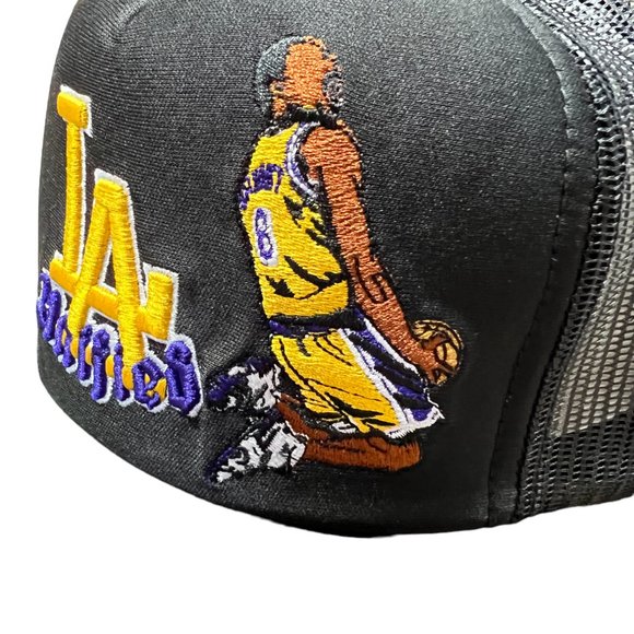 Los Angeles Lakers Kobe Bryant  Snapback Trucker Hat Cap - RARE - Picture 6 of 7